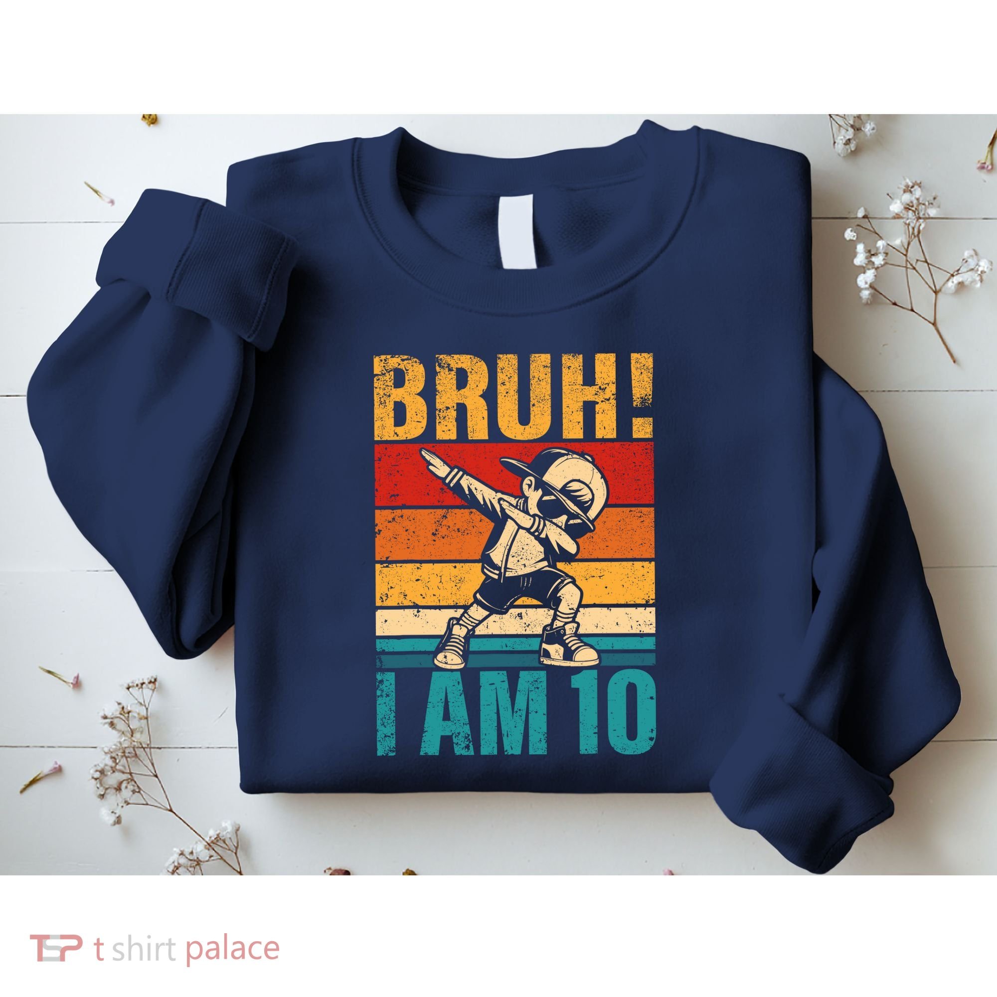 10 Year Old Birthday Dabbing Boy Bruh ItS My 10th Birthday Sweatshirt