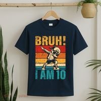 10 Year Old Birthday Dabbing Boy Bruh ItS My 10th Birthday T-Shirt thumb 2