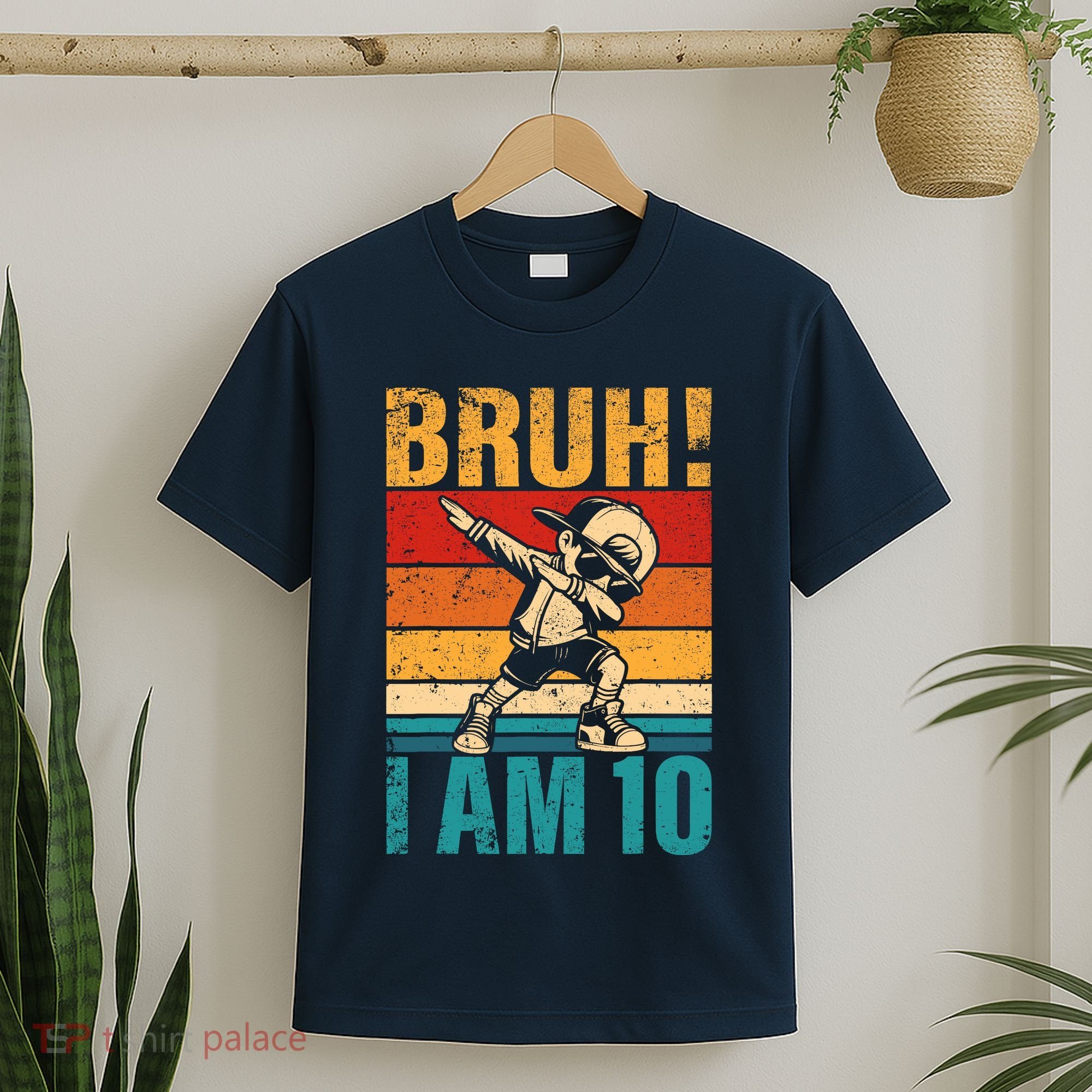 10 Year Old Birthday Dabbing Boy Bruh ItS My 10th Birthday T-Shirt