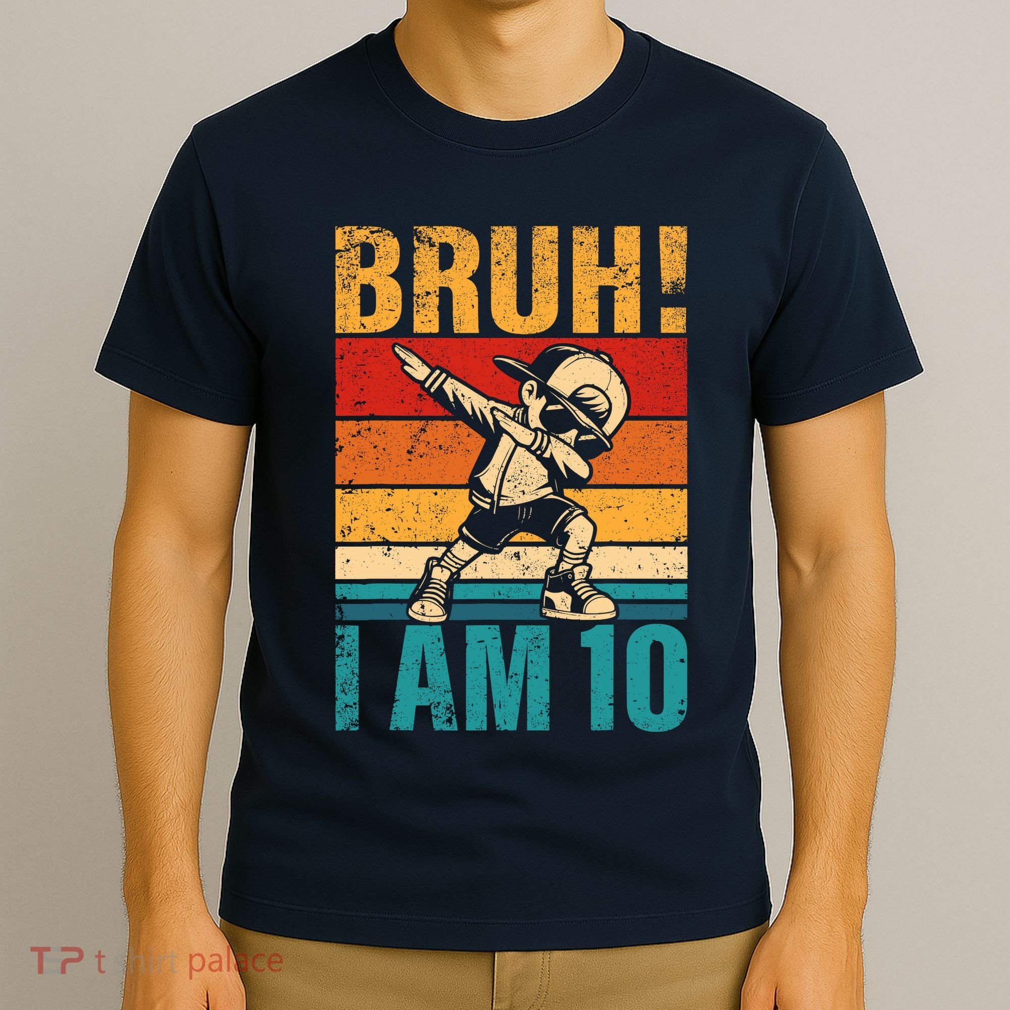 10 Year Old Birthday Dabbing Boy Bruh ItS My 10th Birthday T-Shirt