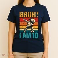 10 Year Old Birthday Dabbing Boy Bruh ItS My 10th Birthday T-Shirt thumb 4