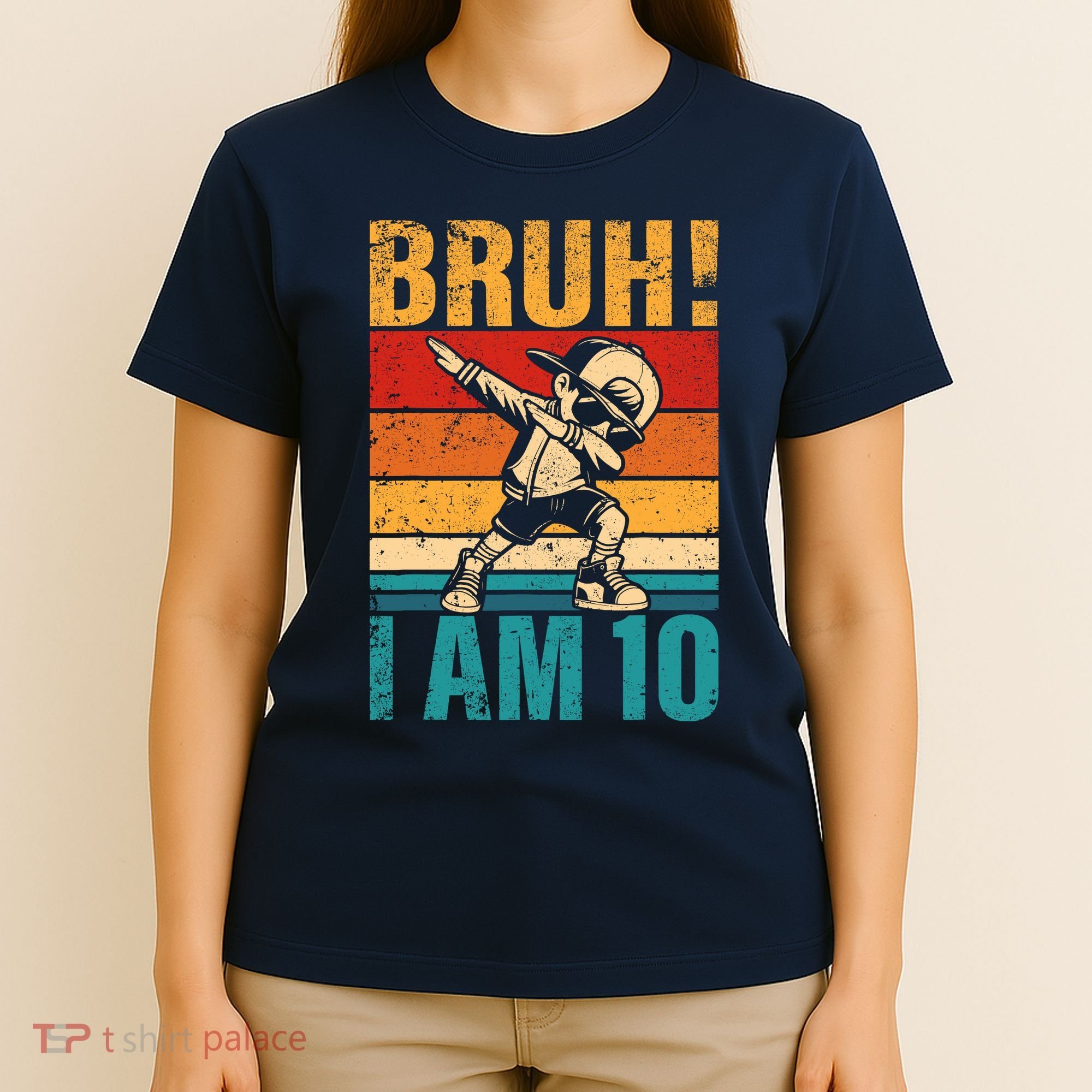 10 Year Old Birthday Dabbing Boy Bruh ItS My 10th Birthday T-Shirt
