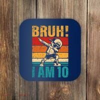 10 Year Old Birthday Dabbing Boy Bruh ItS My 10th Birthday Coaster thumb 0