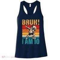 10 Year Old Birthday Dabbing Boy Bruh ItS My 10th Birthday Women's Tank Top thumb 0