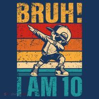 10 Year Old Birthday Dabbing Boy Bruh ItS My 10th Birthday Women's Tank Top thumb 5