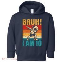 10 Year Old Birthday Dabbing Boy Bruh ItS My 10th Birthday Toddler Hoodie thumb 0