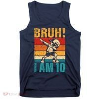 10 Year Old Birthday Dabbing Boy Bruh ItS My 10th Birthday Tank Top thumb 0