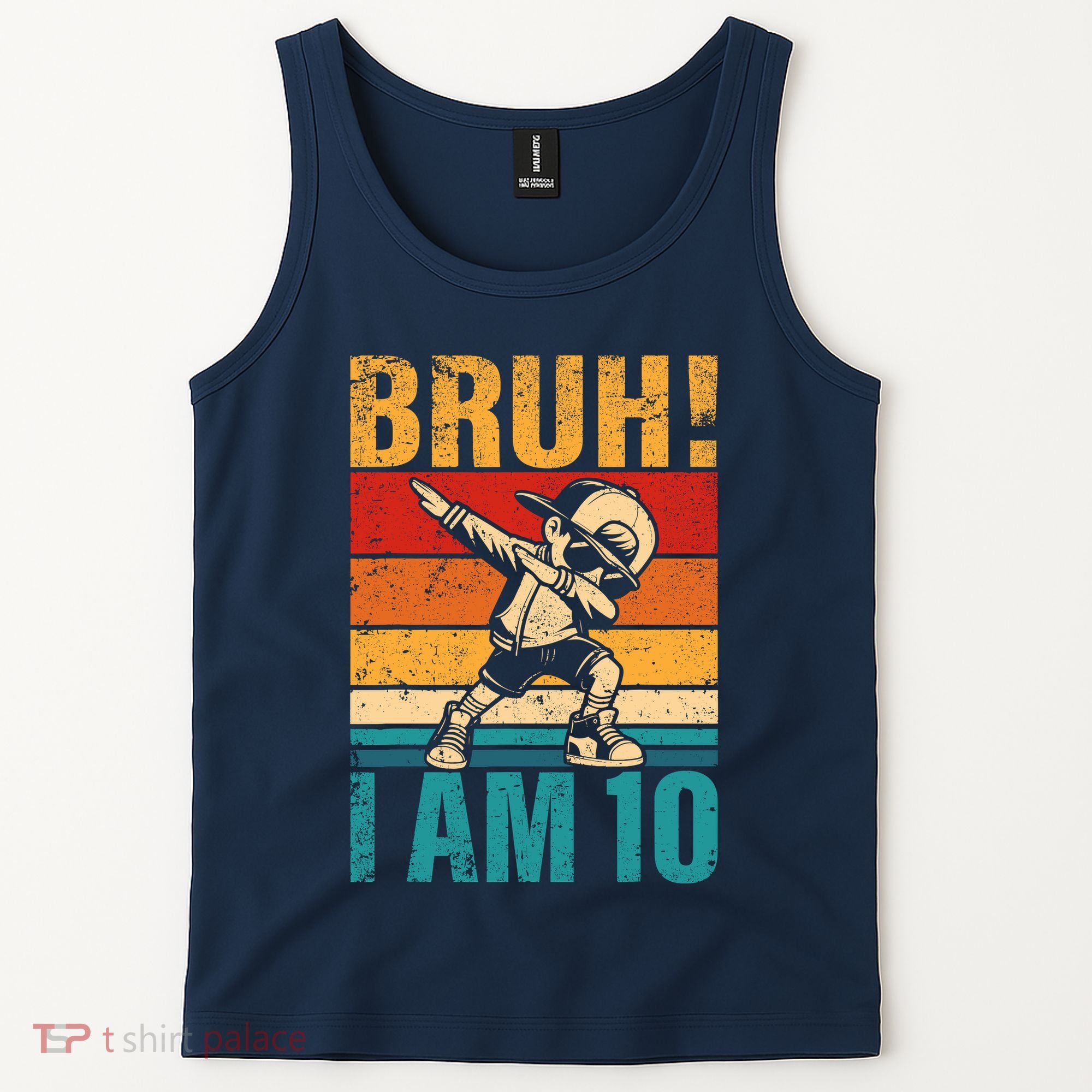 10 Year Old Birthday Dabbing Boy Bruh ItS My 10th Birthday Tank Top