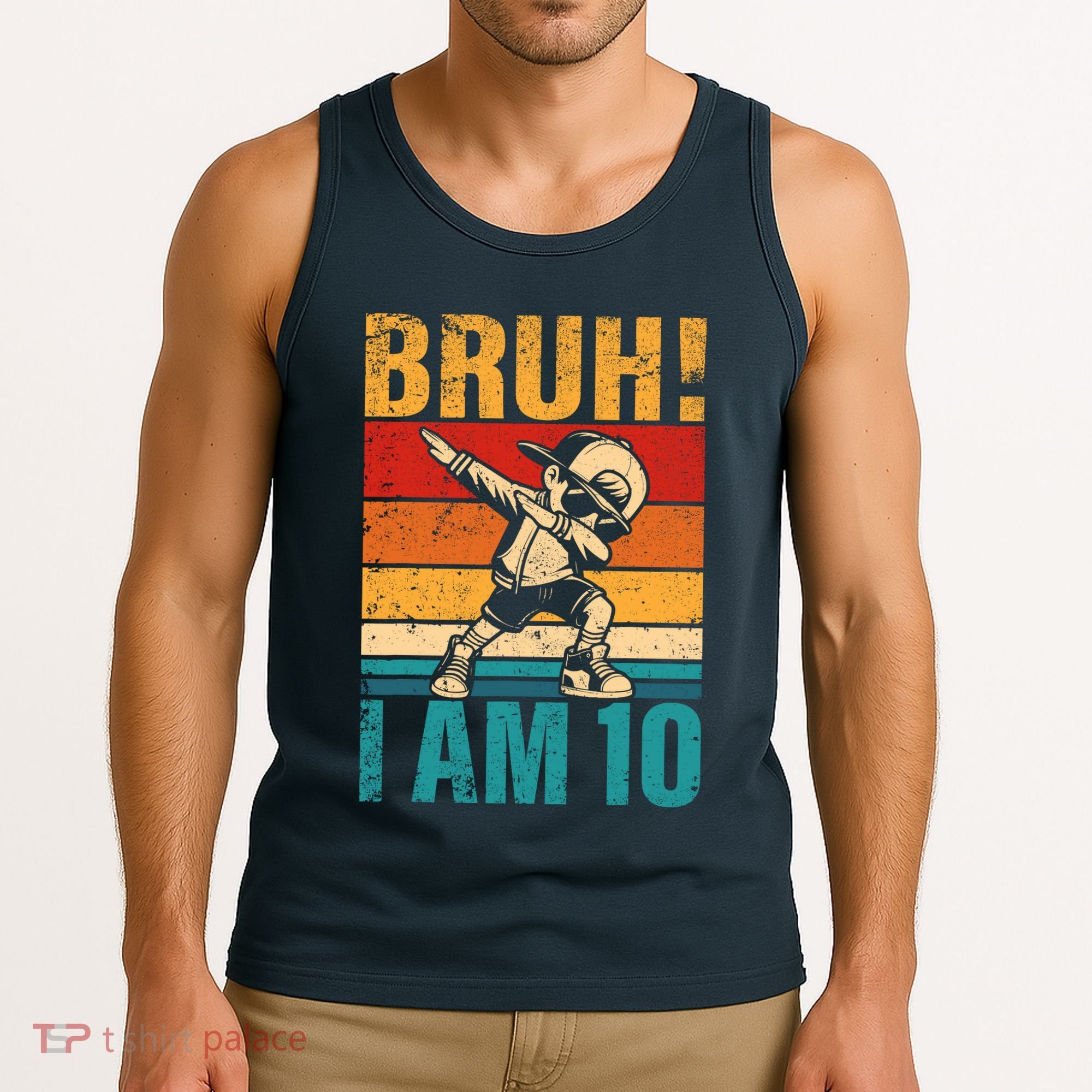 10 Year Old Birthday Dabbing Boy Bruh ItS My 10th Birthday Tank Top