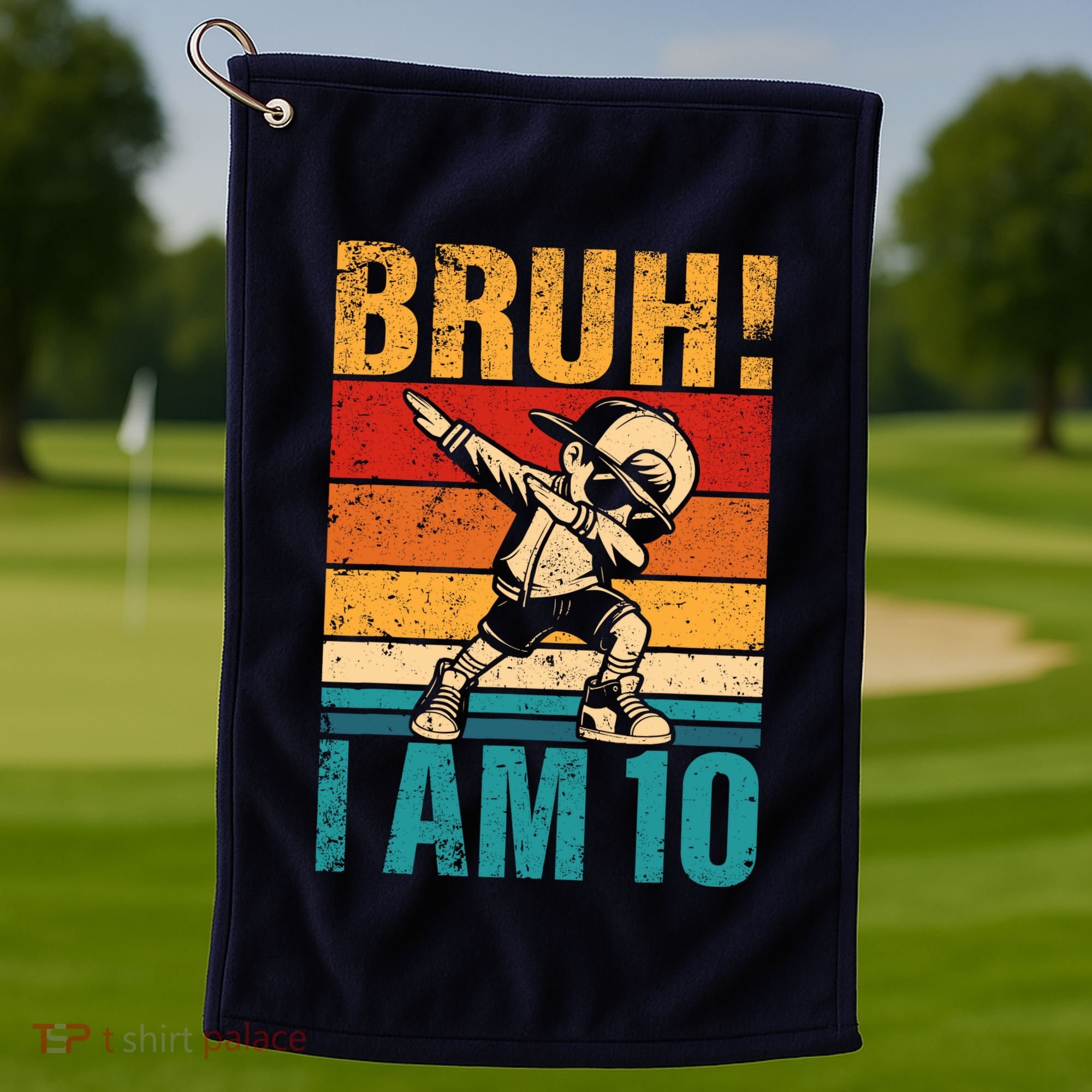 10 Year Old Birthday Dabbing Boy Bruh ItS My 10th Birthday Golf Towel