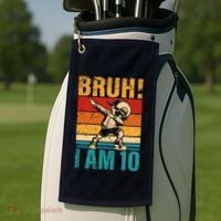 10 Year Old Birthday Dabbing Boy Bruh ItS My 10th Birthday Golf Towel thumb 2