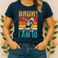 10 Year Old Birthday Dabbing Boy Bruh ItS My 10th Birthday Women's T-Shirt thumb 2