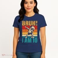 10 Year Old Birthday Dabbing Boy Bruh ItS My 10th Birthday Women's T-Shirt thumb 4