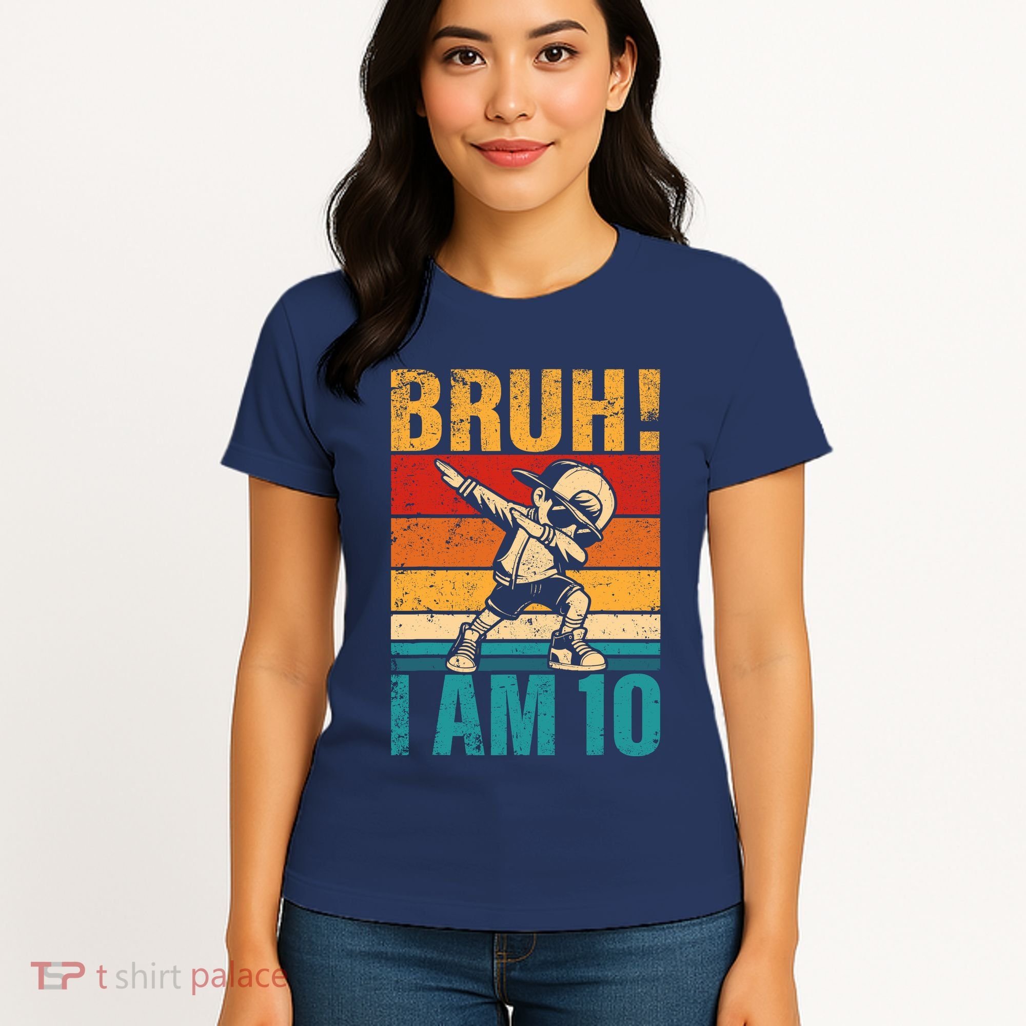 10 Year Old Birthday Dabbing Boy Bruh ItS My 10th Birthday Women's T-Shirt