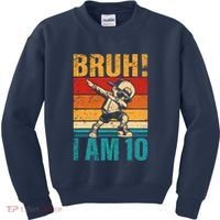 10 Year Old Birthday Dabbing Boy Bruh ItS My 10th Birthday Kids Sweatshirt thumb 0
