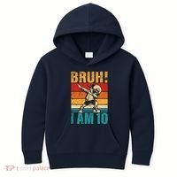 10 Year Old Birthday Dabbing Boy Bruh ItS My 10th Birthday Kids Hoodie thumb 0