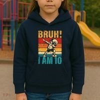 10 Year Old Birthday Dabbing Boy Bruh ItS My 10th Birthday Kids Hoodie thumb 3