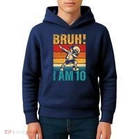 10 Year Old Birthday Dabbing Boy Bruh ItS My 10th Birthday Kids Hoodie thumb 4