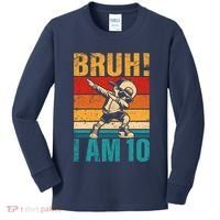 10 Year Old Birthday Dabbing Boy Bruh ItS My 10th Birthday Kids Long Sleeve Shirt thumb 0
