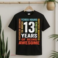 13 Years Old 13th Birthday Gift Vintage 156 Month Boy Girl T-Shirt thumb 2