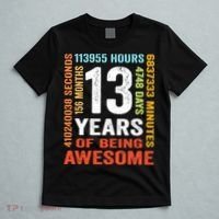 13 Years Old 13th Birthday Gift Vintage 156 Month Boy Girl T-Shirt thumb 5