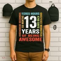 13 Years Old 13th Birthday Gift Vintage 156 Month Boy Girl T-Shirt thumb 6