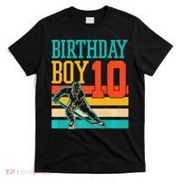 10 Year Old Ice Hockey Themed Birthday Party 10th  Gift T-Shirt thumb 0
