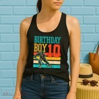 10 Year Old Ice Hockey Themed Birthday Party 10th  Gift Women's Tank Top thumb 2