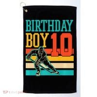 10 Year Old Ice Hockey Themed Birthday Party 10th  Gift Golf Towel thumb 0