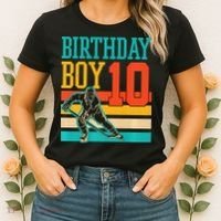 10 Year Old Ice Hockey Themed Birthday Party 10th  Gift Women's T-Shirt thumb 2