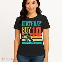 10 Year Old Ice Hockey Themed Birthday Party 10th  Gift Women's T-Shirt thumb 4