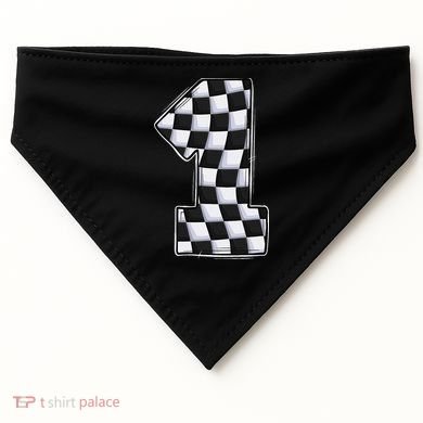 1 Year Old Pit Crew One Car Racing 1st Birthday Race Car USA-Made Doggie Bandana