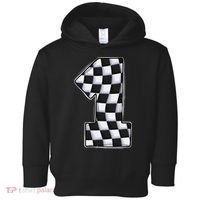 1 Year Old Pit Crew One Car Racing 1st Birthday Race Car Toddler Hoodie thumb 0