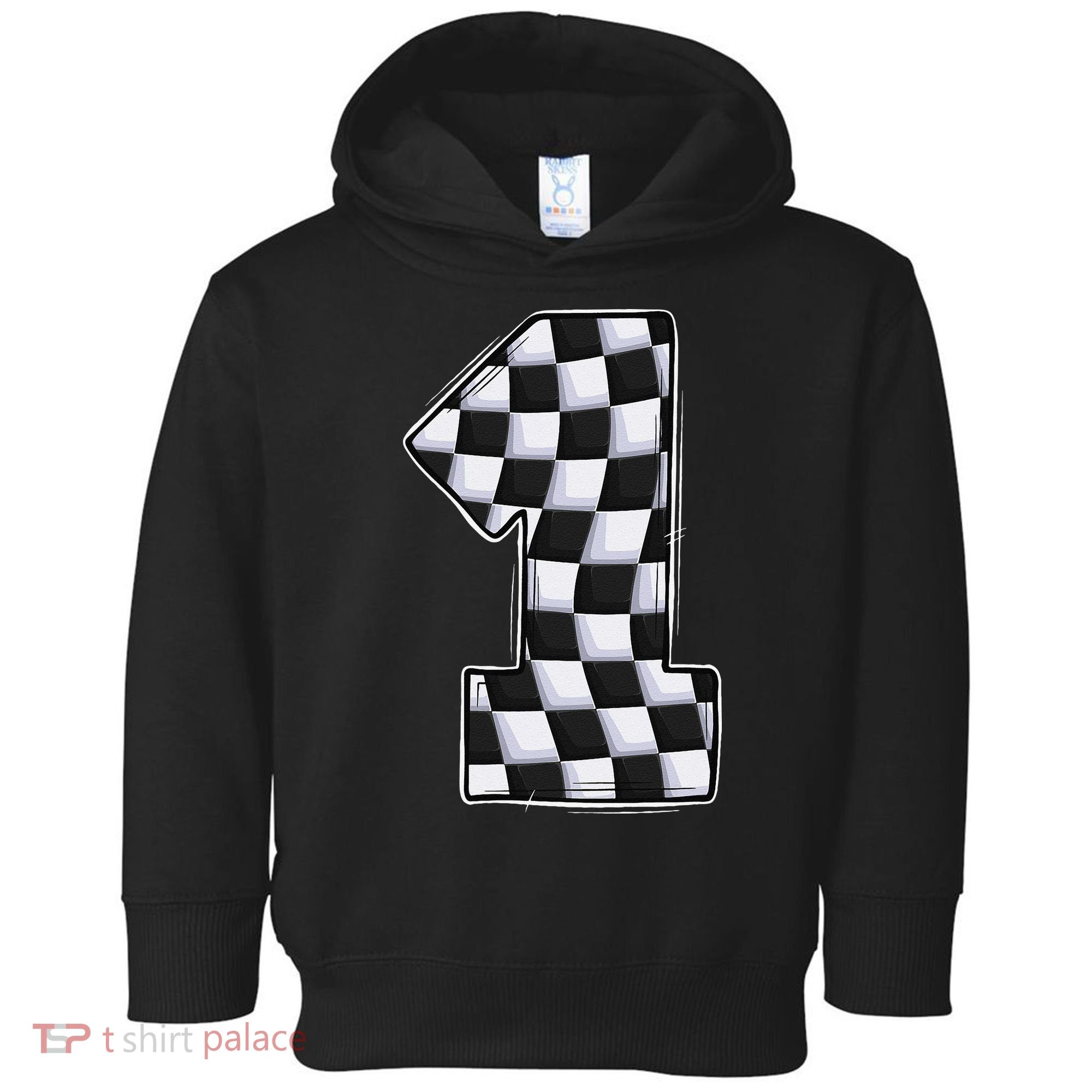 1 Year Old Pit Crew One Car Racing 1st Birthday Race Car Toddler Hoodie
