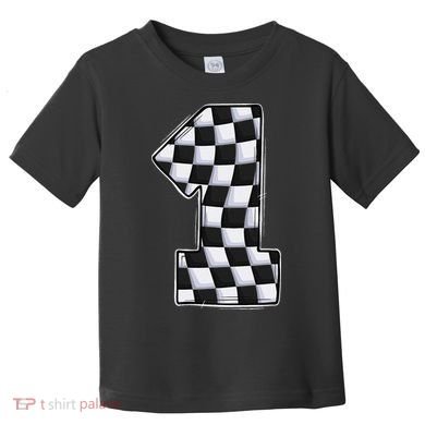 1 Year Old Pit Crew One Car Racing 1st Birthday Race Car Toddler T-Shirt
