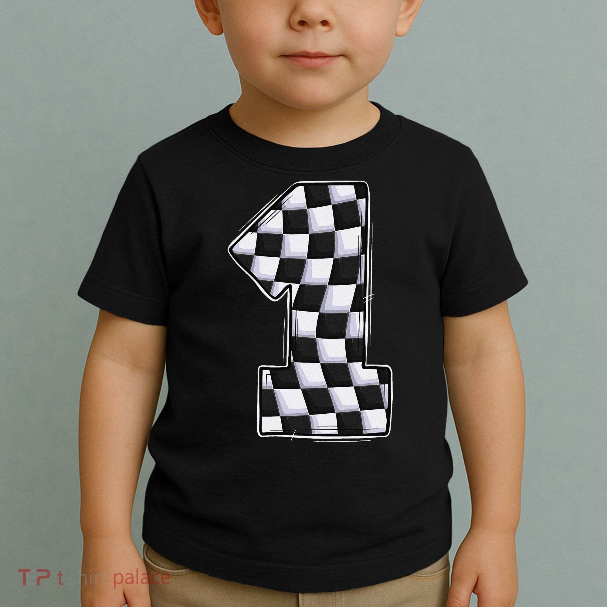 1 Year Old Pit Crew One Car Racing 1st Birthday Race Car Toddler T-Shirt