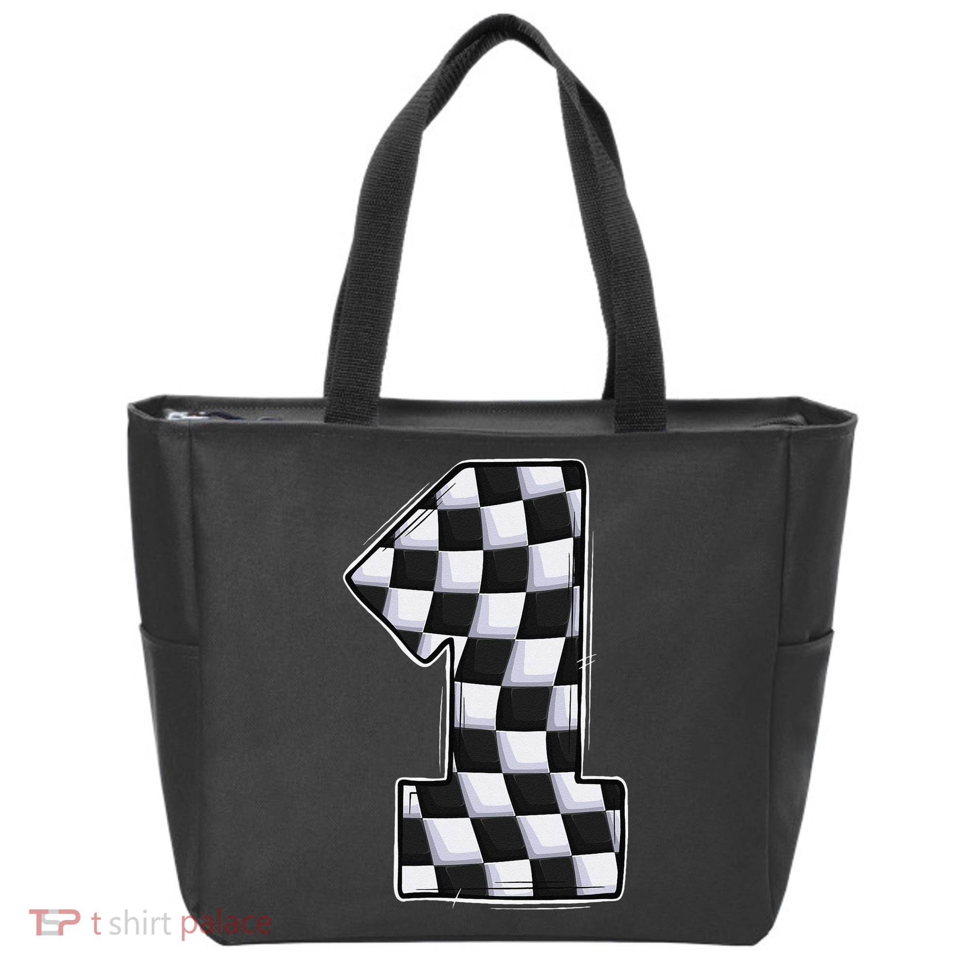 1 Year Old Pit Crew One Car Racing 1st Birthday Race Car Tote Bag