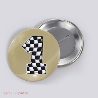1 Year Old Pit Crew One Car Racing 1st Birthday Race Car Button