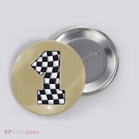 1 Year Old Pit Crew One Car Racing 1st Birthday Race Car Button thumb 0