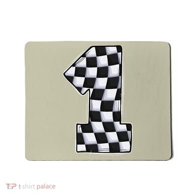 1 Year Old Pit Crew One Car Racing 1st Birthday Race Car Mousepad