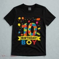 10 Year Old Building Blocks 10th Birthday Boy T-Shirt thumb 5