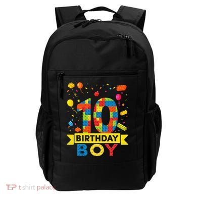 10 Year Old Building Blocks 10th Birthday Boy Backpack