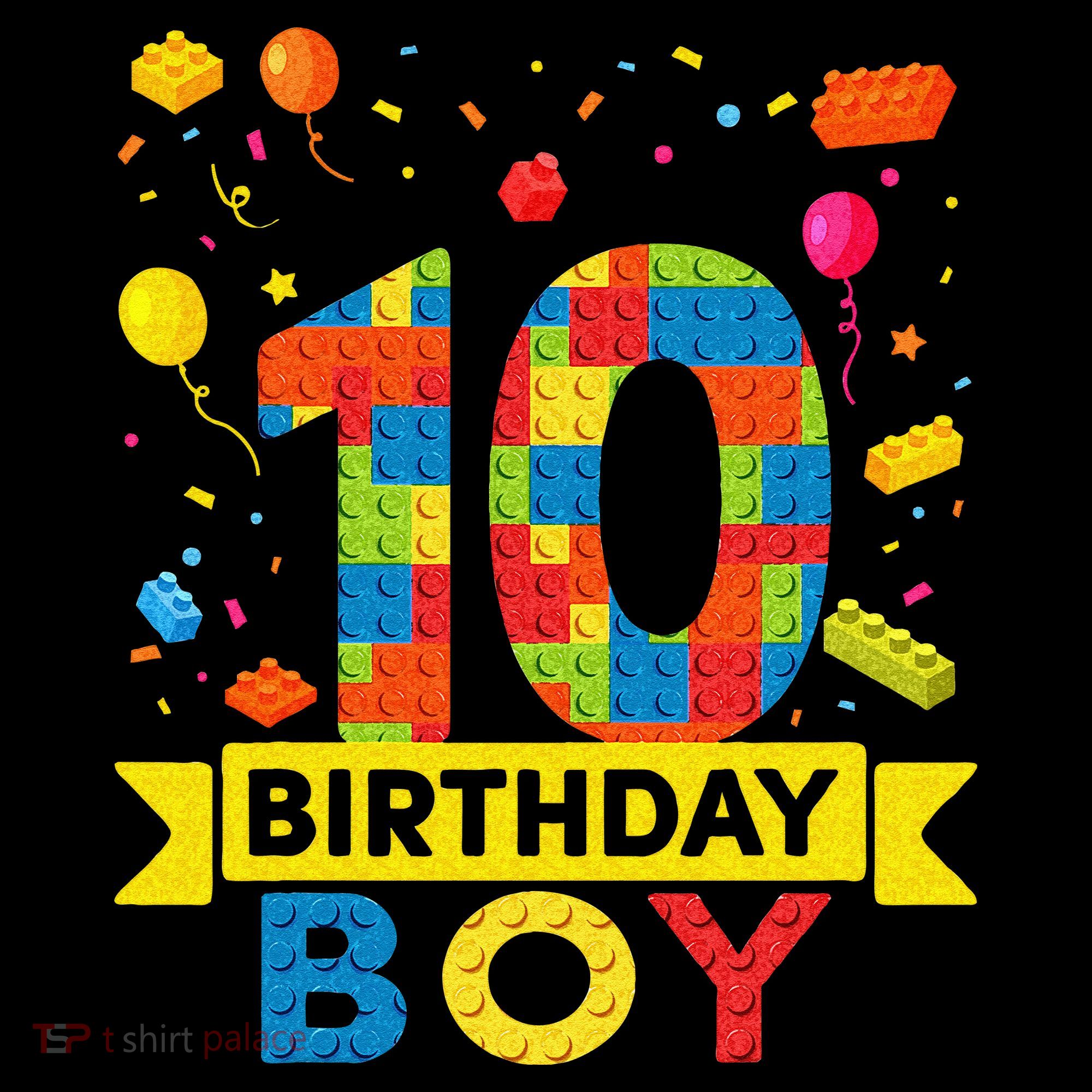 10 Year Old Building Blocks 10th Birthday Boy Women's Hoodie
