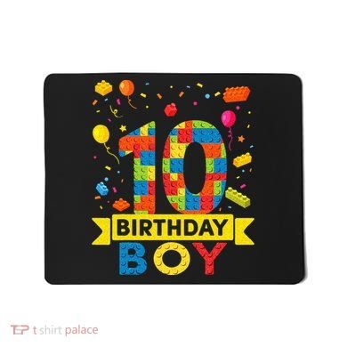 10 Year Old Building Blocks 10th Birthday Boy Mousepad
