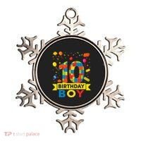10 Year Old Building Blocks 10th Birthday Boy Ornament thumb 0