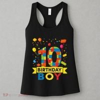 10 Year Old Building Blocks 10th Birthday Boy Women's Tank Top thumb 3
