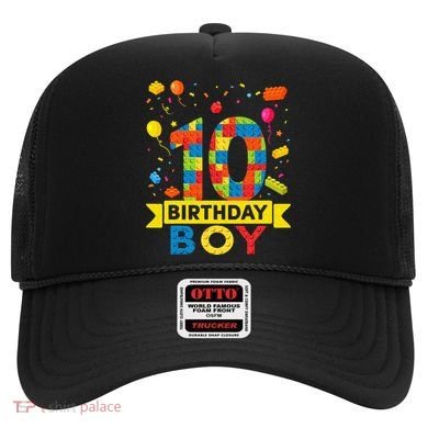 10 Year Old Building Blocks 10th Birthday Boy Hat