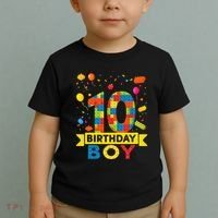 10 Year Old Building Blocks 10th Birthday Boy Toddler T-Shirt thumb 2