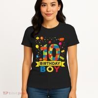 10 Year Old Building Blocks 10th Birthday Boy Women's T-Shirt thumb 4