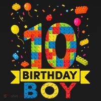 10 Year Old Building Blocks 10th Birthday Boy Kids Sweatshirt thumb 2